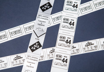 Етикетки зі складом та розміром